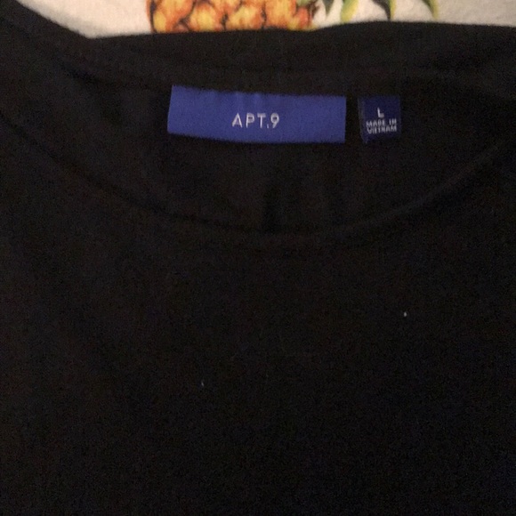 Black long sleeve Apt 9 top - Picture 2 of 3